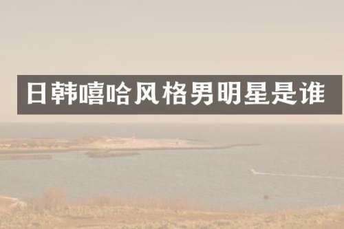 日韩嘻哈风格男明星是谁