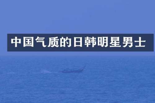 中国气质的日韩明星男士