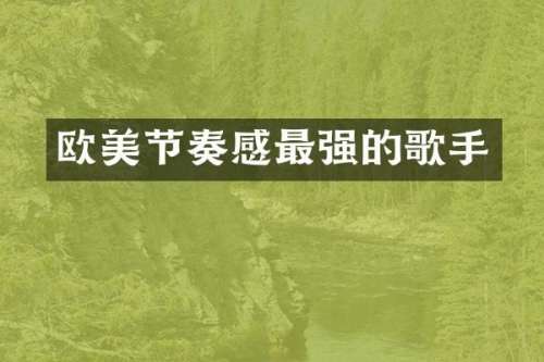 欧美节奏感最强的歌手