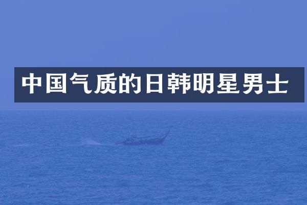 中国气质的日韩明星男士