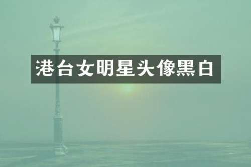 港台女明星头像黑白