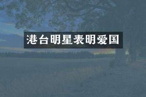 港台明星表明爱国