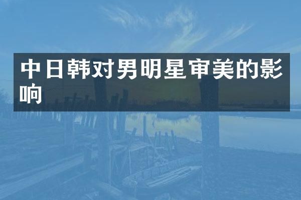 中日韩对男明星审美的影响