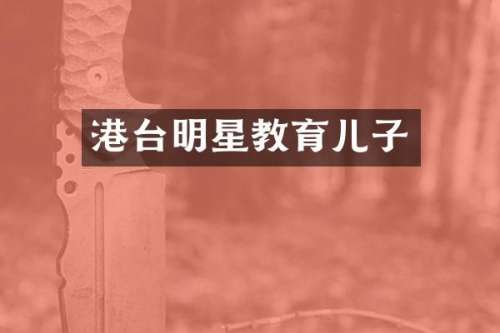港台明星教育儿子