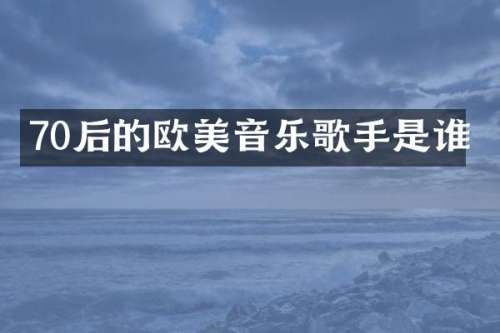 70后的欧美音乐歌手是谁