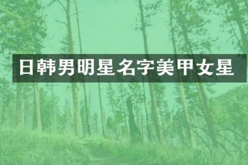 日韩男明星名字美甲女星