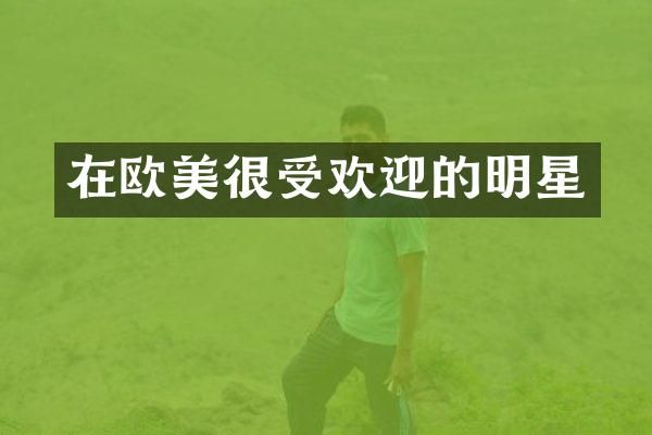 在欧美很受欢迎的明星
