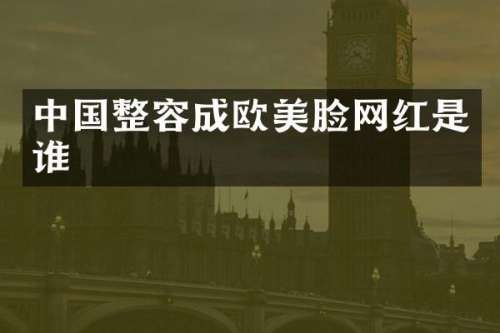 中国整容成欧美脸网红是谁