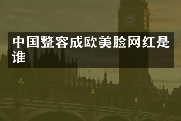 中国整容成欧美脸网红是谁