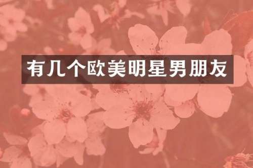 有几个欧美明星男朋友