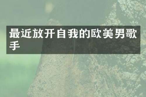 最近放开自我的欧美男歌手