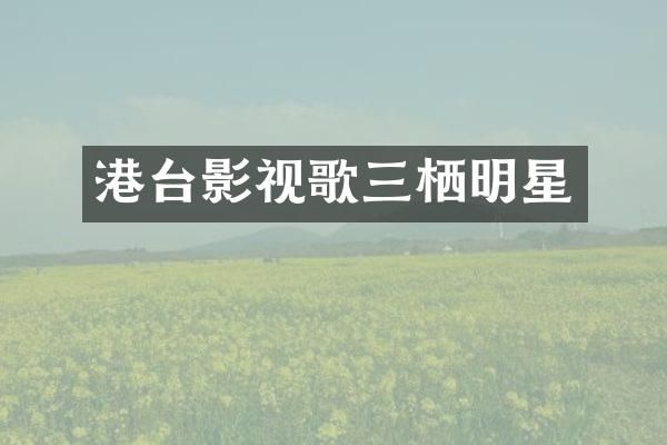 港台影视歌三栖明星