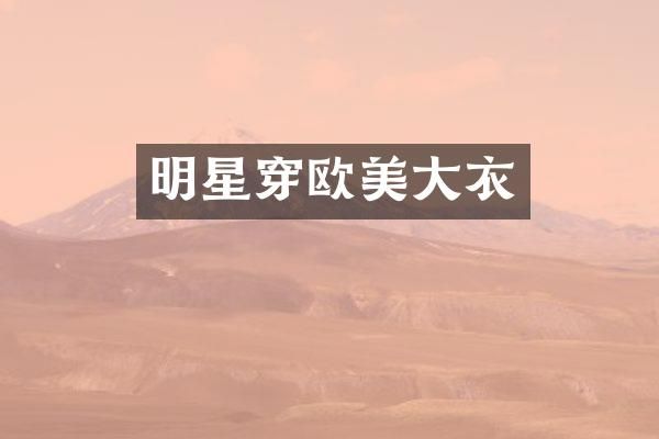 明星穿欧美大衣