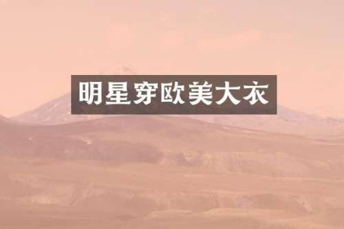 明星穿欧美大衣