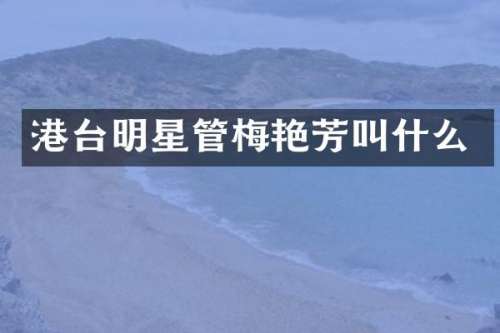 港台明星管梅艳芳叫什么