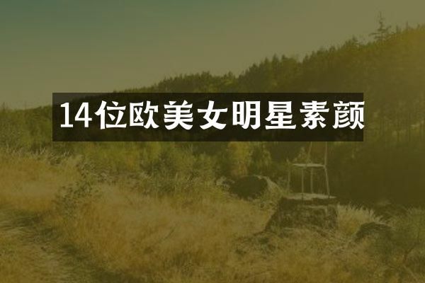 14位欧明星素颜