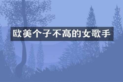 欧美个子不高的女歌手