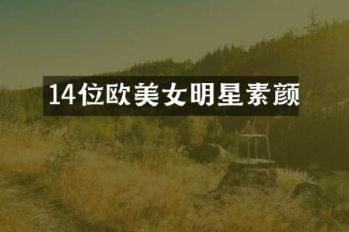 14位欧明星素颜