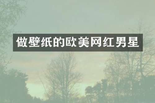 做壁纸的欧美网红男星