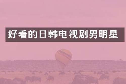 好看的日韩电视剧男明星