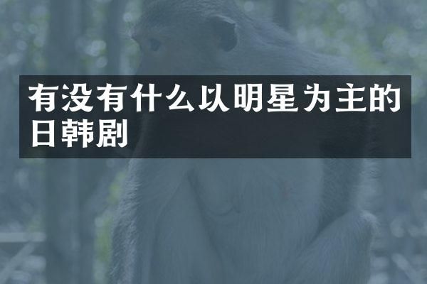 有没有什么以明星为主的日韩剧