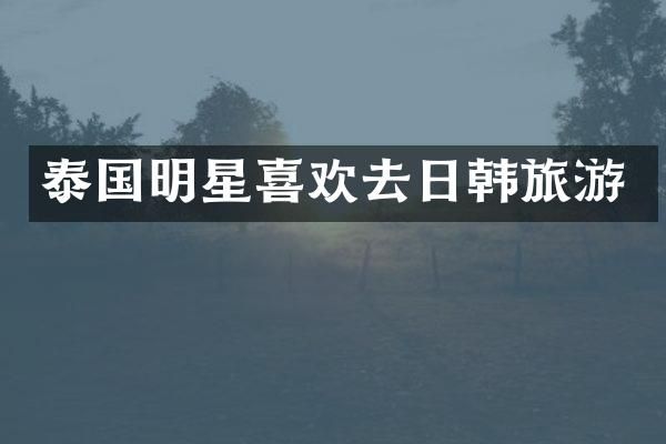 泰国明星喜欢去日韩旅游