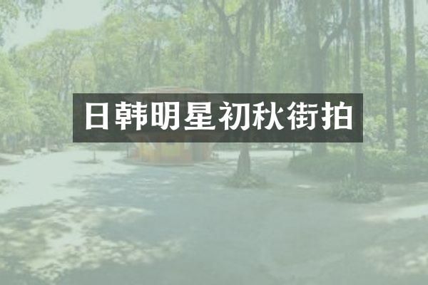 日韩明星初秋街拍