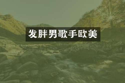 发胖男歌手欧美