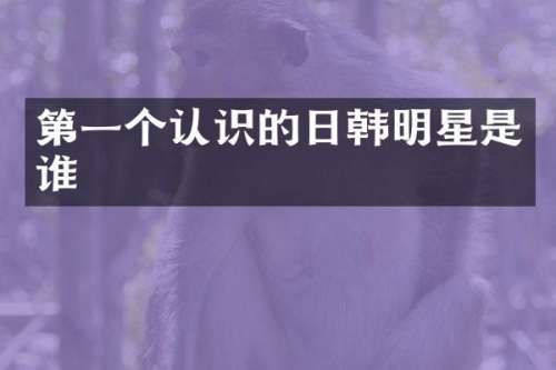 第一个认识的日韩明星是谁