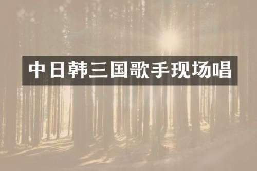 中日韩三国歌手现场唱