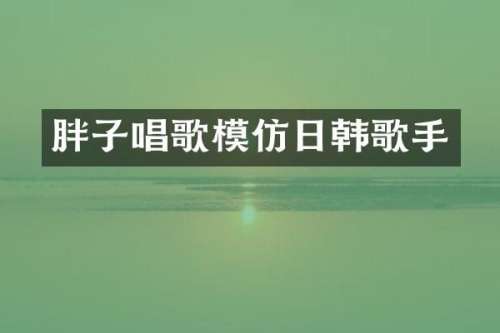 胖子唱歌模仿日韩歌手