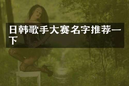 日韩歌手大赛名字推荐一下