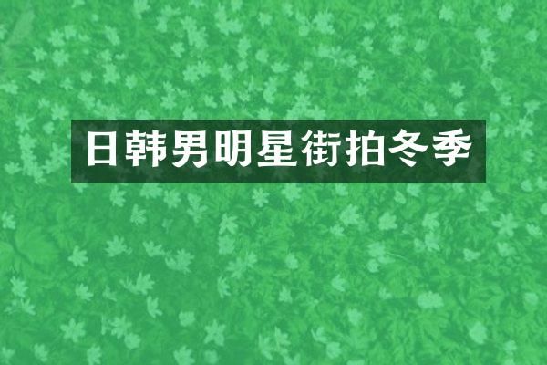 日韩男明星街拍冬季