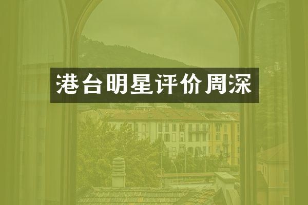 港台明星评价