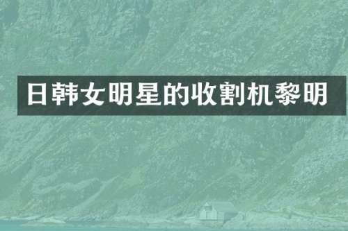 日韩女明星的收割机黎明
