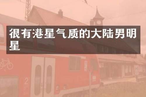 很有港星气质的大陆男明星