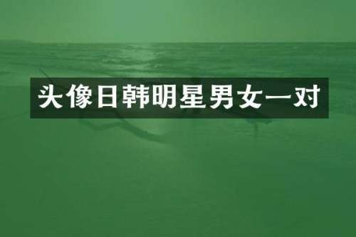 头像日韩明星男女一对