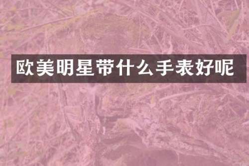 欧美明星带什么手表好呢