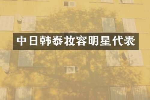 中日韩泰妆容明星代表