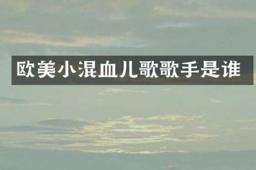 欧美小混血儿歌歌手是谁