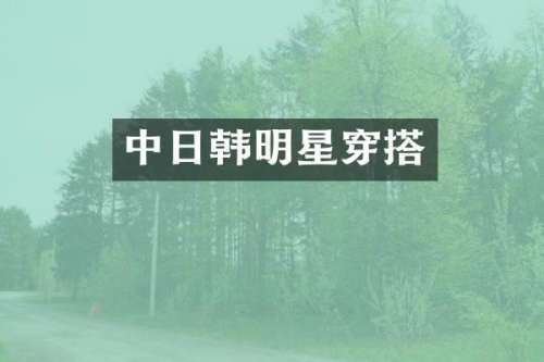 中日韩明星穿搭