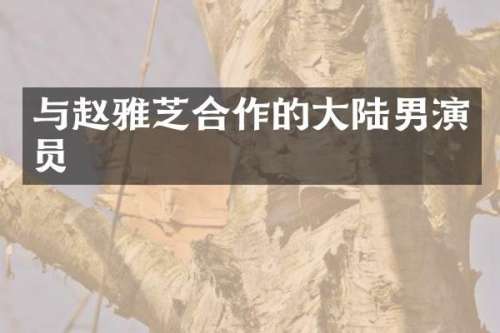 与赵雅芝合作的大陆男演员