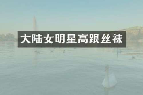 大陆女明星高跟丝袜