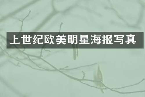 上世纪欧美明星海报写真