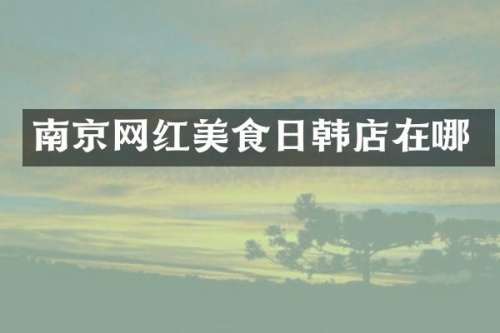 南京网红美食日韩店在哪