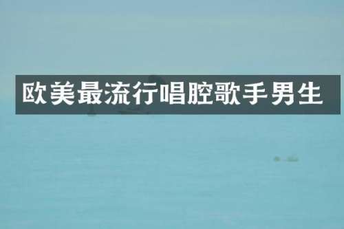 欧美最流行唱腔歌手男生