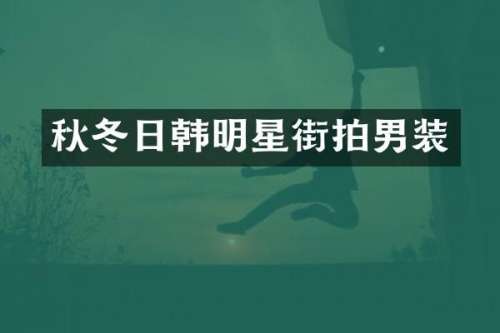 秋冬日韩明星街拍男装