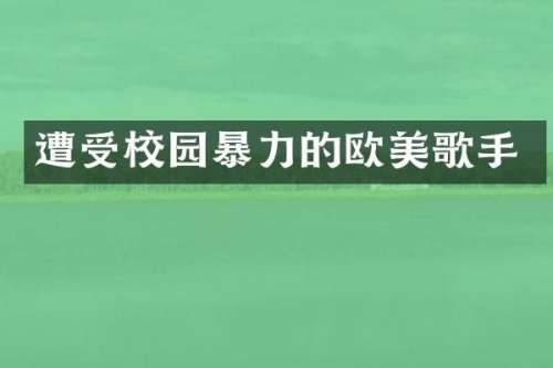 遭受校园暴力的欧美歌手