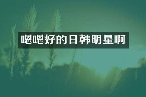 嗯嗯好的日韩明星啊