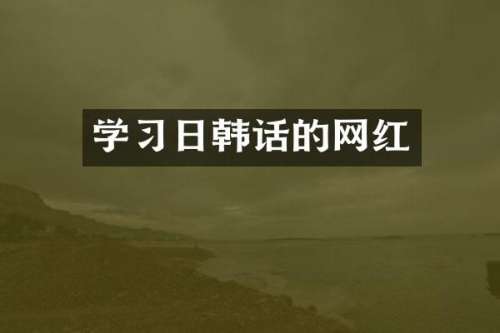 学习日韩话的网红